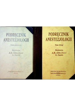 Podręcznik Anestezjologii  Tom I i II