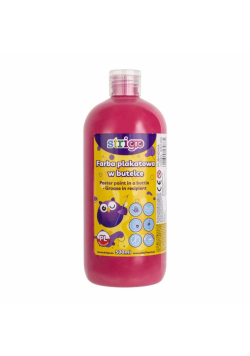 Farba plakatowa w butelce 500ml rubinowa STRIGO