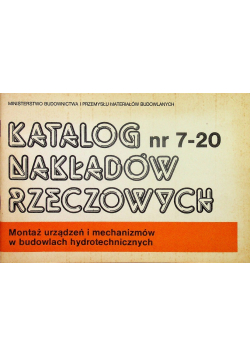 Katalog nakładów rzeczowych 720 montaż urządzeń