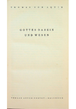 Gottes Dasein und Wesen około 1933 r.