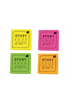 Karteczki samoprzylepne neon 75x75mm 100K