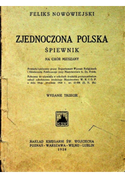 Zjednoczona Polska Śpiewnik na chór mieszany 1928 r.