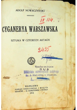 Cyganerta warszawska 1912 r/