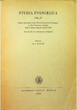Studia Evangelica tom IV