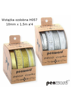 Wstążka ozdobna BN 10mmx1.5m 4szt (12kpl)