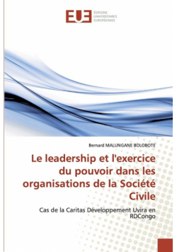 Le leadership et l'exercice du pouvoir dans les organisations de la Société Civile