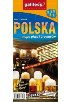 Mapa piwa i browarów - Polska 1:875 000