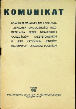 Komunikat Polsko Radzieckiej Komisji Majdanek 1945 r.