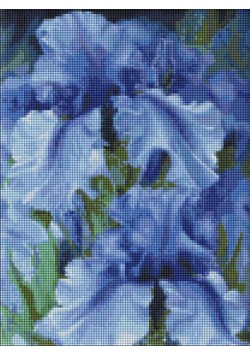 Diamentowa mozaika - Niebieskie tęczówki 30x40cm