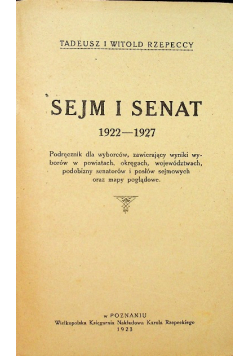 Sejm i Senat 1923 r.