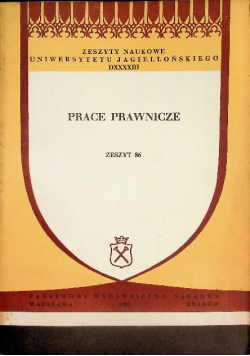 Prace prawnicze zeszyt 86