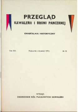Przegląd kawalerii i broni pancernej nr 92 tom XII