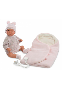 Lalka bobas w różowym beciku 42cm