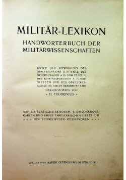 Militar-Lexikon  I i II 1901  r.