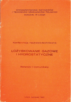 Łożyskowanie gazowe i hydrostatyczne