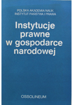Instytucje prawne w gospodarce narodowej