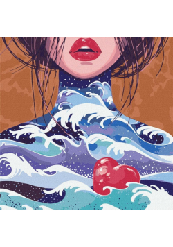 Malowanie po numerach - Serce oceanu 40x40cm
