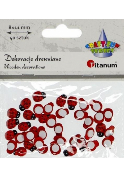 Dekoracje samoprzylepne 3D biedronki 8x11mm 40szt