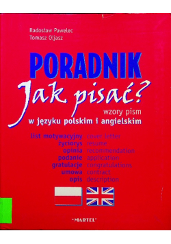 Poradnik Jak pisać  Wzory pism w języku polskim i angielskim