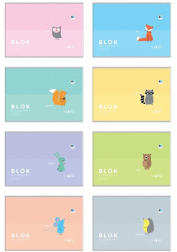 Blok rysunkowy A4/20K B&B Kids Pastel (10szt)