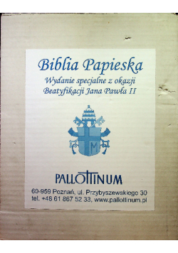 Biblia papieska wydanie specjalne z okazji Beatyfikacji Jana Pawła II