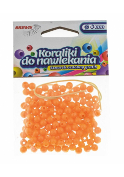 Koraliki do nawlekania złote + sznurek 6mm 16g