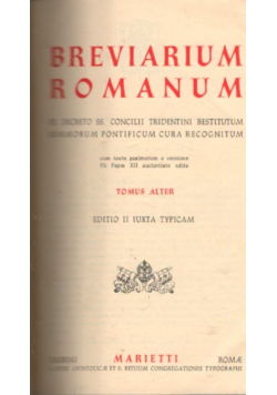 Breviarium Romanum Tomus Alter