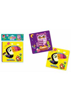 Piankowe puzzle 2w1. Ptaki