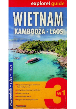 Wietnam Kambodża Laos 3w1  przewodnik atlas mapa