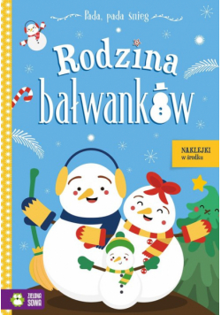 Pada pada śnieg Rodzina bałwanków
