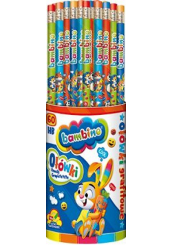 Ołówki z gumką (60szt) BAMBINO