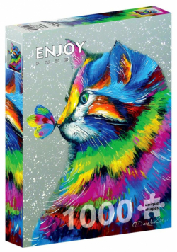 Puzzle 1000 Kot i motyl