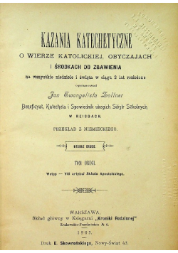 Kazania katechetyczne tom 2 1903 r.