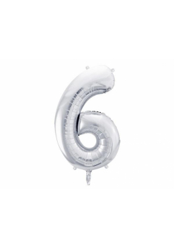Balon foliowy 6 86cm srebrny