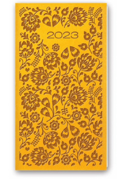 Kalendarz 2023 A6 tygodniowy vivella relief żółty