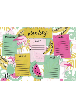 Plan lekcji - Lato (5szt)