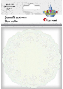 Serwetki papierowe okrągłe 11,5cm białe 35szt.