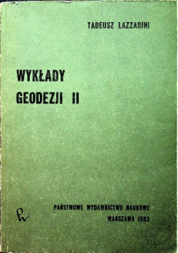 Wykłady geodezji II