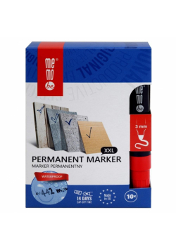 Marker permanentny 3mm czerwony (10szt) MemoBe