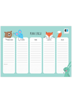 Plan lekcji A4 B&B Kids Pastel (10szt)