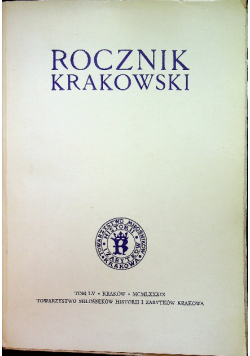 Rocznik Krakowski Tom LV
