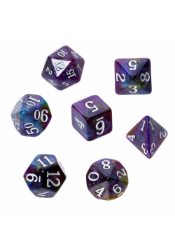 Komplet kości RPG akrylowe Droga Mleczna REBEL
