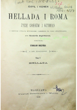 Hellada i Roma Tom 1 1896 r.