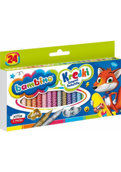 Kredki świecowe 24 kolory BAMBINO