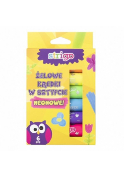Kredki świecowe neonowe 6 kolorów STRIGO