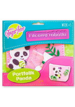 Filcowy portfelik Panda różowy STnux