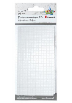 Pianka samoprzylepna 3D 5x5mm biała 2szt