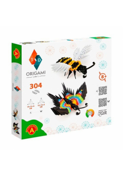 Origami 3d 2 w 1 motyl pszczoła
