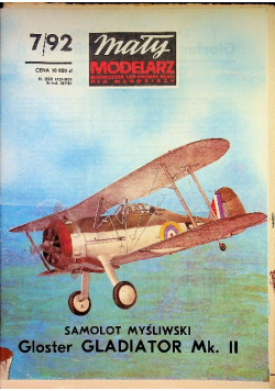 Mały modelarz nr 7 Samolot myśliwski Gloster Gladiator Mk II