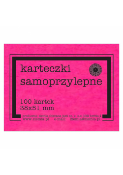 Karteczki samoprzylepne Fluo 38x51mm 100K róż